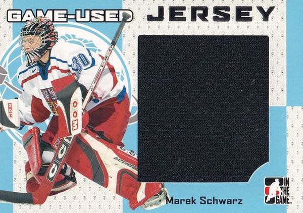 jersey karta MAREK SCHWARZ 06-07 Heroes and Prospects Game-Used Jersey /100